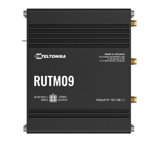 Teltonika RUTM09 wireless 4G LTE, 2 SIM cards, 4 x RJ45 ports, 10/100/1000 Mbps, PSU included
