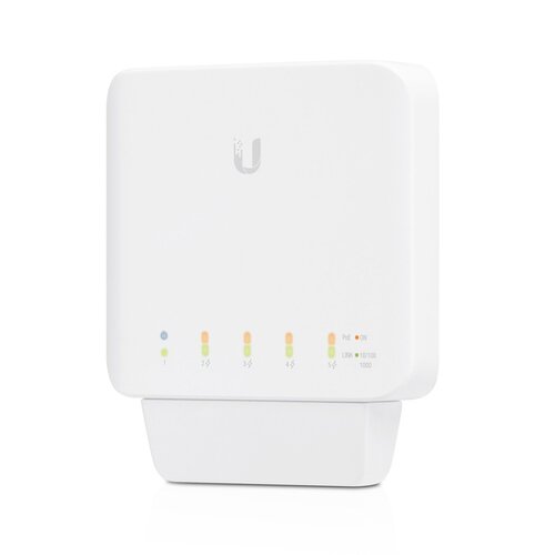 Ubiquiti UniFi USW Flex - Managed, Layer 2 Gigabit Switch with Auto-sensing 802.3af PoE Support. 1x PoE In, 4x PoE Out,
