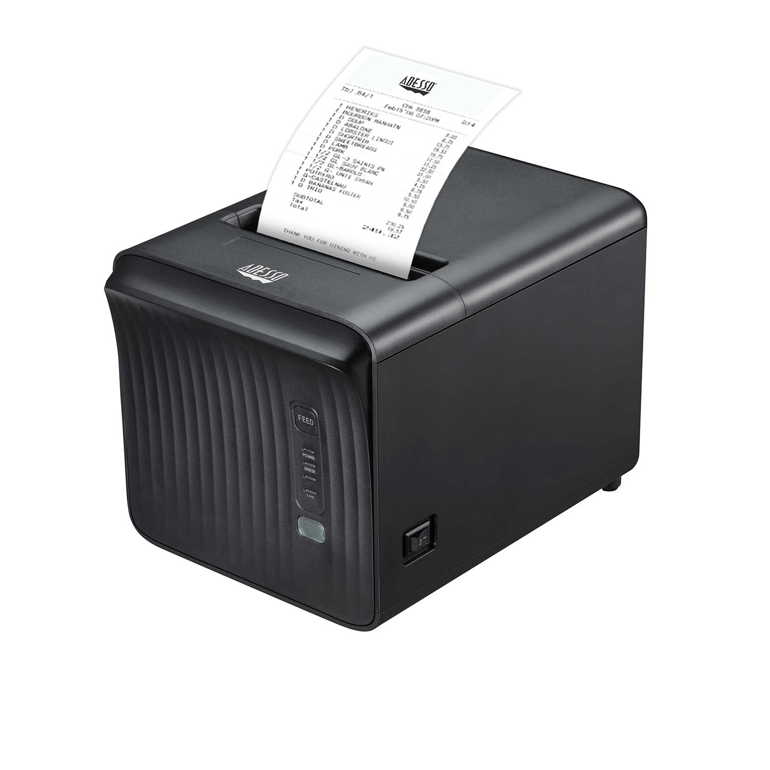 Adesso NUPRINT 330 Network Interface Thermal Receipt Printer 3in80mm Black