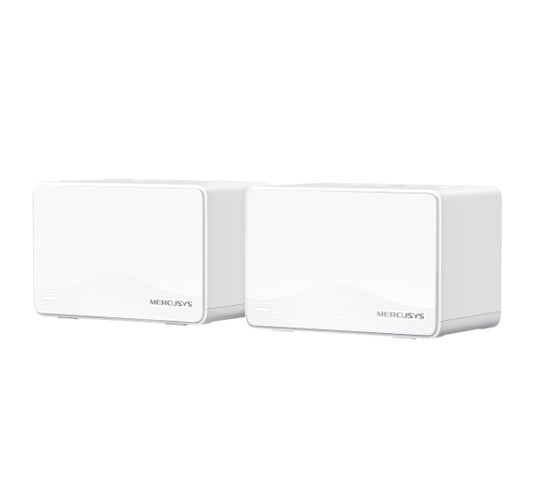 Mercusys Halo H25BE(2-pack) BE3600 Whole Home Mesh Wi-Fi 7 System, 460 m², 688 Mbps at 2.4 GHz, 2880 Mbps at 5 GHz, MLO, 4096-QAM, OFDMA, EHT160 on 5