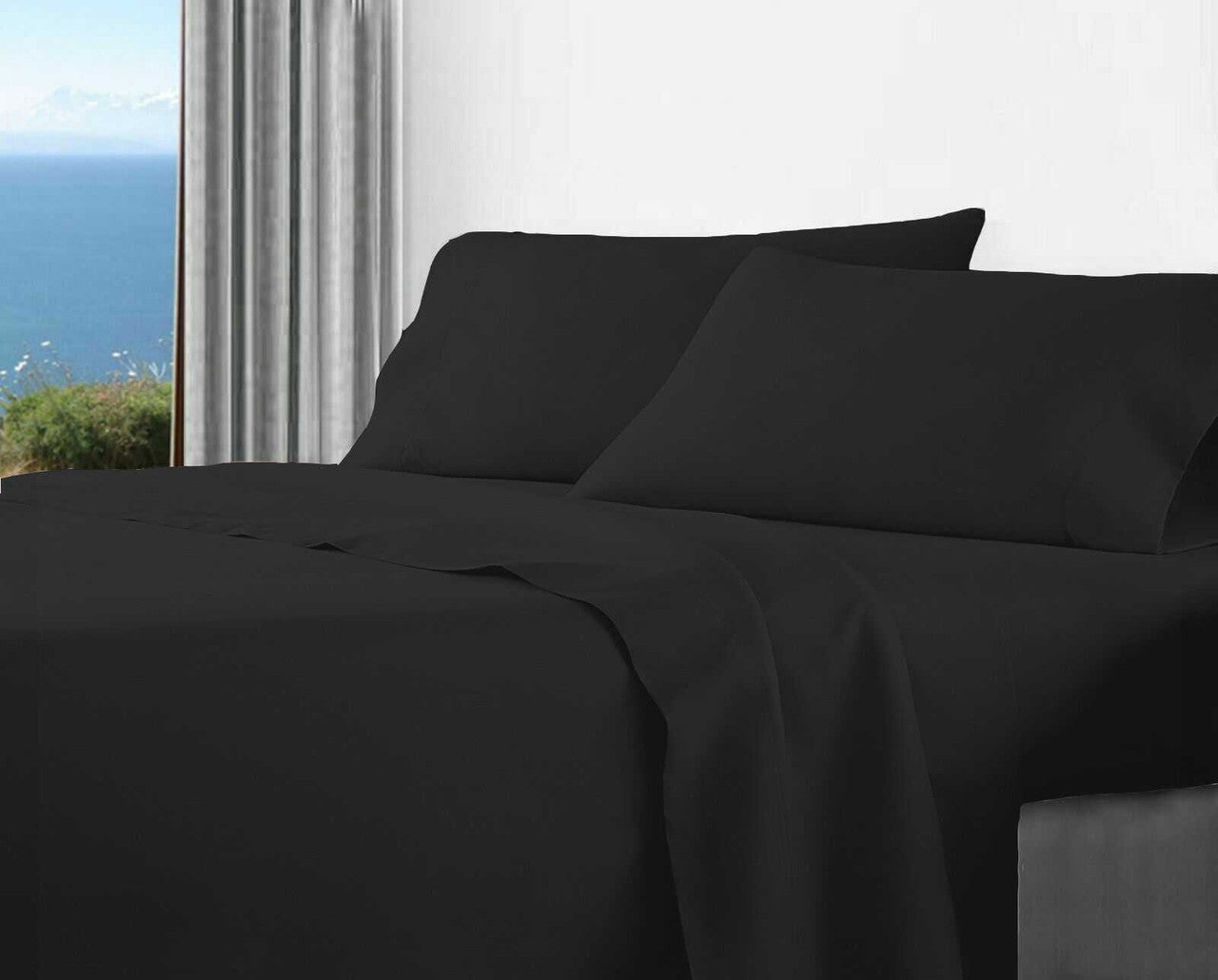 Nest Comfort - Ultra Soft 2000TC 4Pcs Sheet Set Flat Fitted Sheet&Pillowcase D/Q/K/KS/S