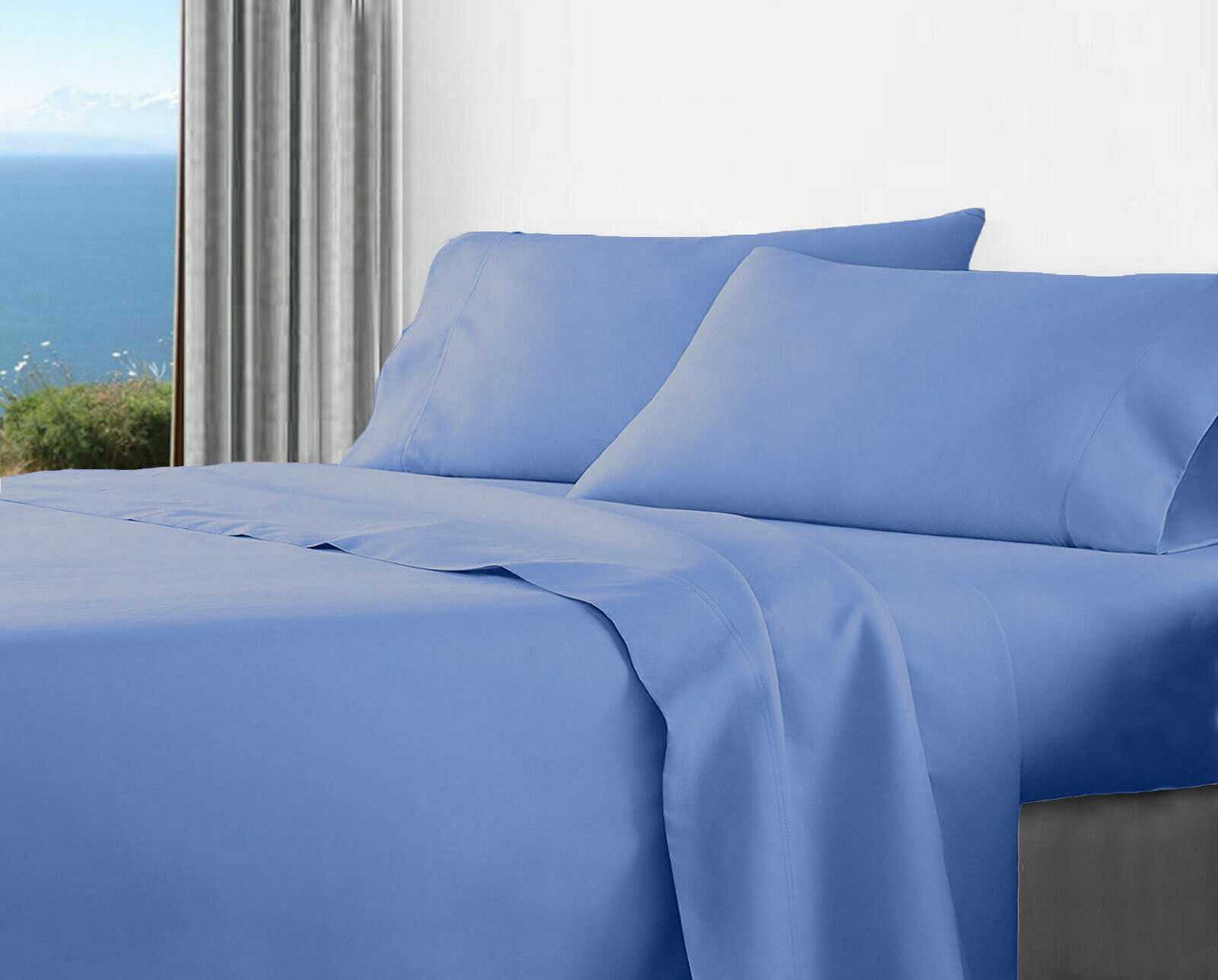 Nest Comfort - Ultra Soft 2000TC 4Pcs Sheet Set Flat Fitted Sheet&Pillowcase D/Q/K/KS/S