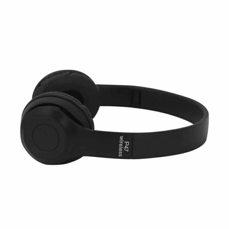 Noise Cancelling Wireless Headphones Bluetooth 5 earphone headset with Mic -Black