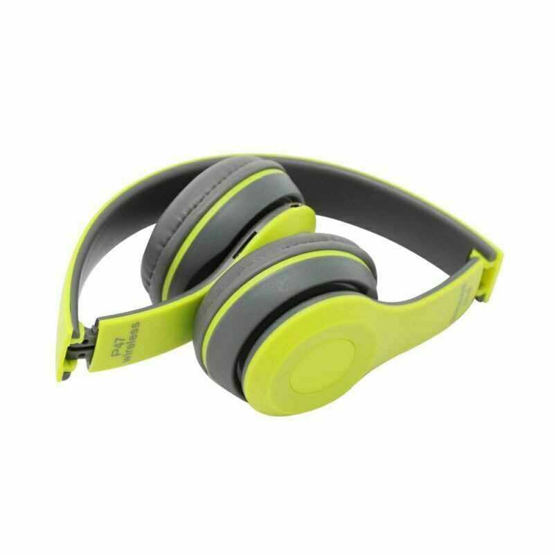 Noise Cancelling Wireless Headphones Bluetooth 5 earphone headset with Mic -Green