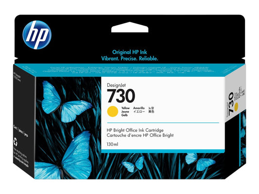 HP 730 130-ML YELLOW DESIGNJET INK CARTRIDGE - T1700 / NEW SD PRO MFP / T1600 / T2600