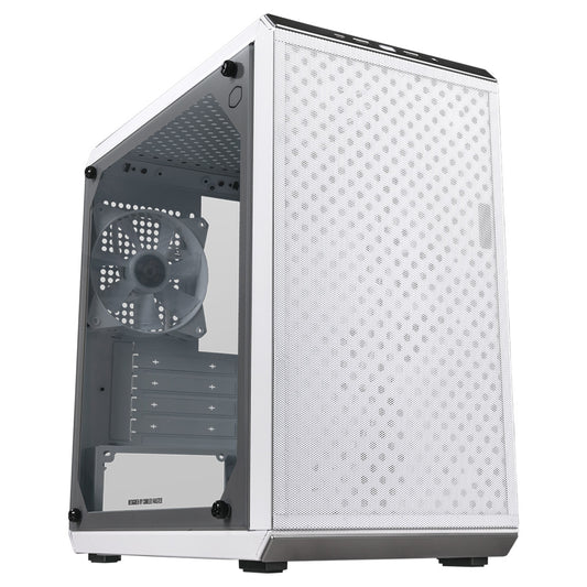 COOLER MASTER MATX, TEMPERED GLASS SIDE PANEL, DUST FILTER, WHITE, 2YR