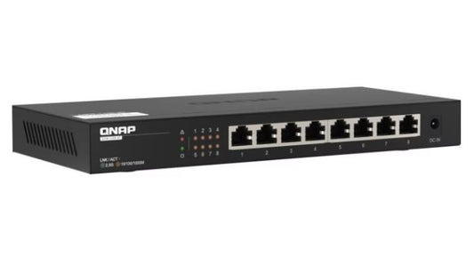 QNAP QSW-1108-8T, 8 port 2.5Gbps auto negotiation (2.5G/1G/100M), unmanagement switch, 2 Yr WTY