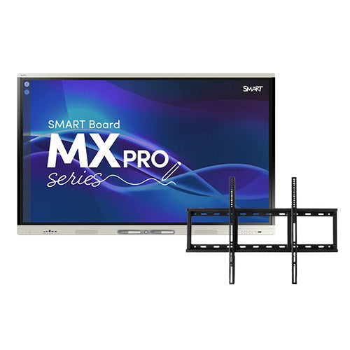 SMART Board MX075-V5 PRO IFP with iQ 5Y Assure And WM-SBID-200 Wall Mount Bundle
