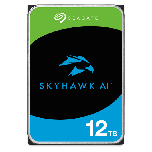 SEAGATE SKYHAWK AI SURVEILLANCE 12TB, 3.5" SATA HARD DRIVE, 3YR WTY