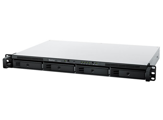 Synology RS422+  RackStation 4-Bay NAS ( RAIL KIT optional ) Check HDD compatibility list.