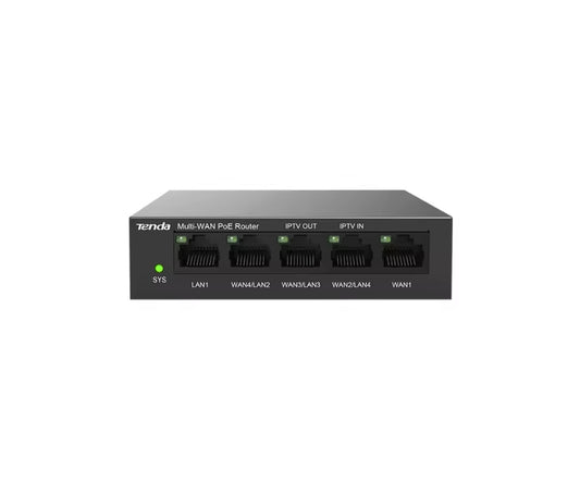 Tenda (G0-5G-PoE) 5-Port Gigabit Ethernet PoE Router with A/C