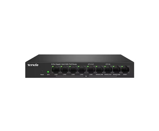 Tenda (G0-8G-PoE)9-Port Gigabit Ethernet PoE Router with A/C