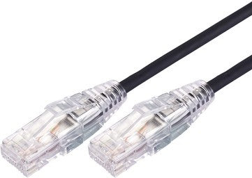 COMSOL 1M 10GBE ULTRA THIN CAT 6A UTP SNAGLESS PATCH CABLE -BLACK