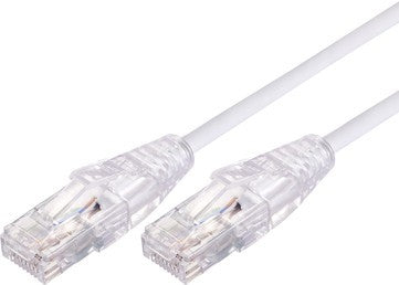 COMSOL 1M 10GBE ULTRA THIN CAT 6A UTP SNAGLESS PATCH CABLE -WHITE