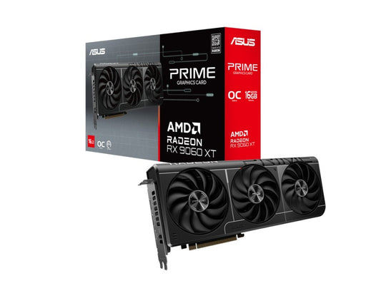 ASUS AMD Radeon PRIME-RX9060XT-O16G RX 9060 XT 16GB GDDR6 OC Edition 20 Gbps 550W