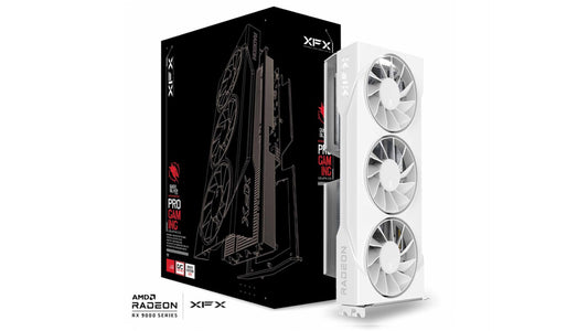XFX Swift AMD Radeon RX 9060XT OC White Triple Fan Gaming Edition with 16GB GDDR6 HDMI 2xDP, AMD RDNA™ 4 (RX-96TS316W7)