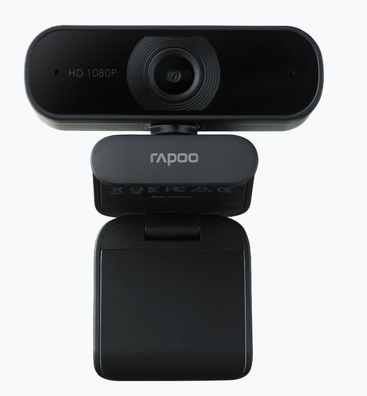 RAPOO C260 Webcam FHD 1080P/HD720P, USB 2.0, 95 degrees Wide Angle, Autofocus, Noise cancelling Mic. - Ideal for TEAMS, Zoom