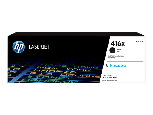 HP 416X BLACK TONER - HIGH YIELD - APPROX 7.5K PAGES - M454, M479, M455, M480 MODELS