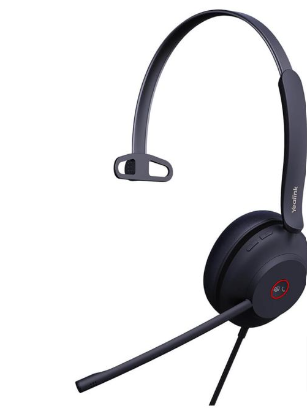 Yealink (UH37 Mono UC USB-C) Unified Communications USB Wired Headset, Mono, USB-C, Dual Noise-Cancelling Mic, 35mm Speaker, Busylight & Leather Ear Cushion