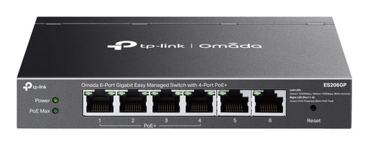 TP-Link  ES206GP Omada 6-Port Gigabit Easy Managed Switch with 4-Port PoE+