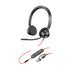 HP Poly Blackwire 3325 Stereo USB-C Headset +3.5mm Plug +USB-C/A Adapter