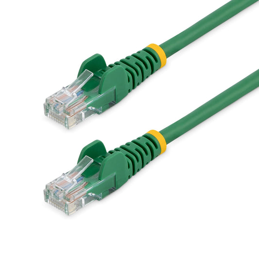 Star Tech Cat5e Ethernet Patch Cable with Snagless RJ45 Connectors - 0.5 m, Green