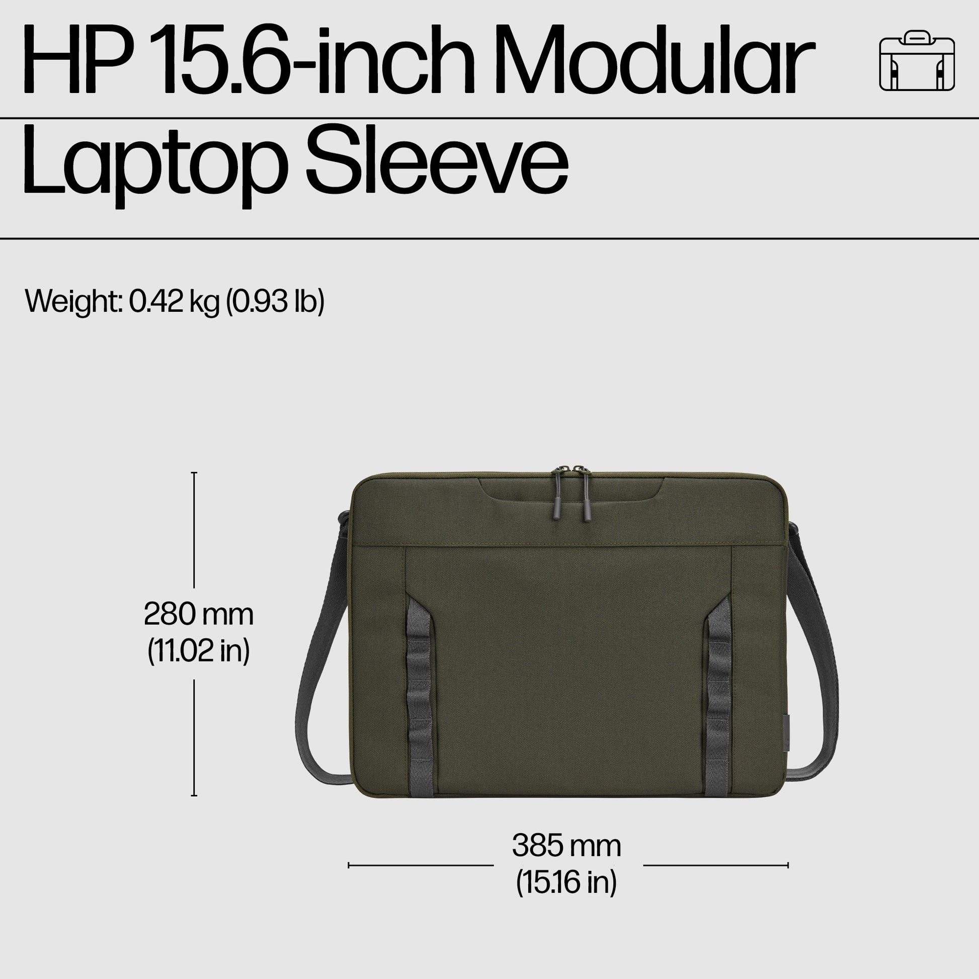 HP 15.6-inch Modular Laptop Sleeve