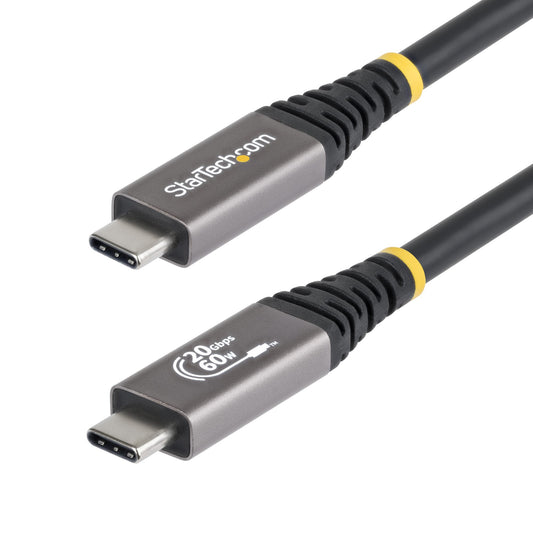 Star Tech 3m (10ft) USB4 Cable, 20Gbps, USB-IF Certified USB-C Cable, 60W PD, 4K 120Hz DP 2.1, TPE Jacket, Black USB-C Cord
