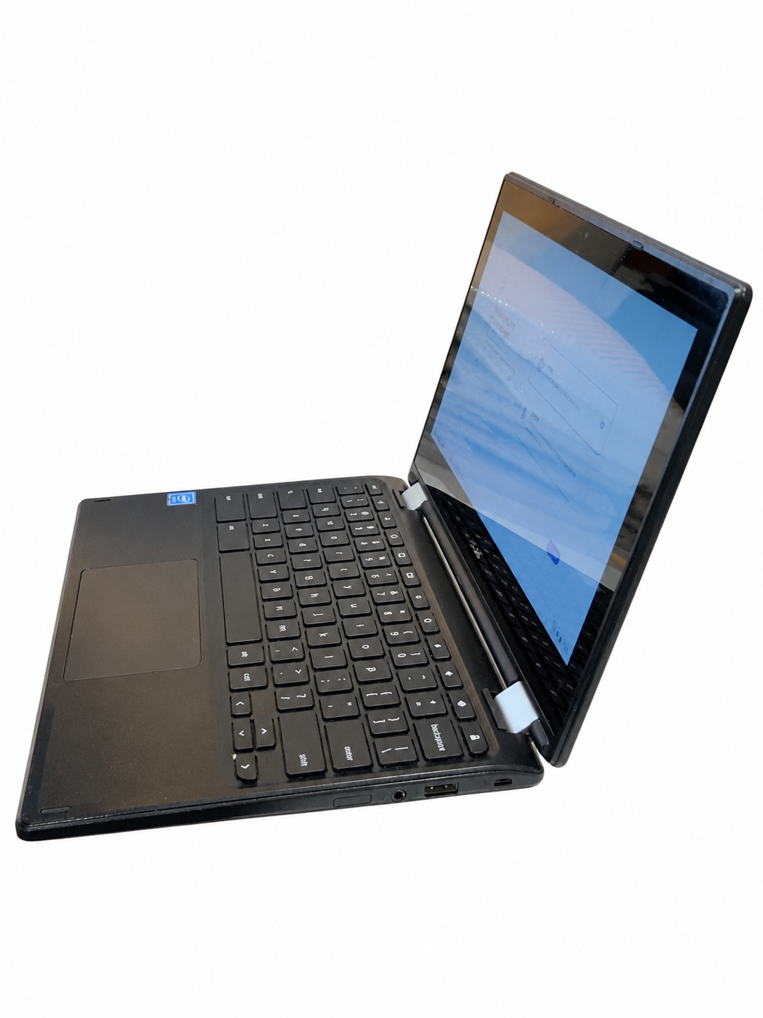 Acer Chromebook C738T-C44Z right-side view, actual refurbished unit