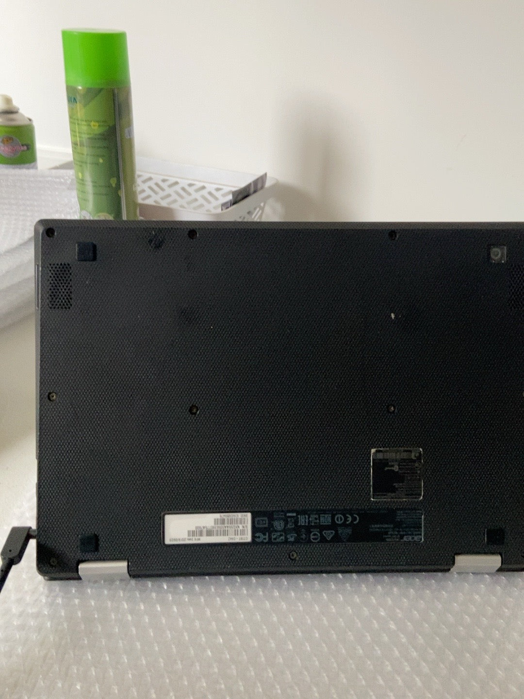 Acer Chromebook R11 C738T-C44Z underside view - actual refurbished unit