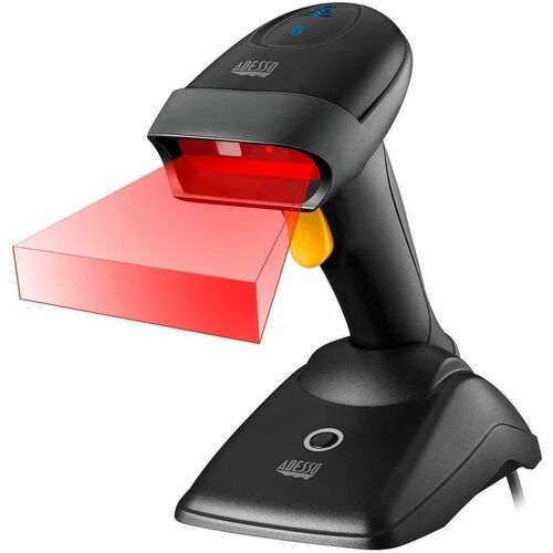 Adesso Nuscan 2500 Antimicrobial and Waterproof 2D Barcode Scanner with Charging Cradle – SKU 6627826