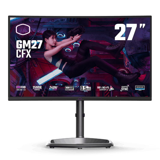 COOLER MASTER 27'' (16:9) CURVE FHD, 0.5MS, 240HZ, DP, HDMI, SPRK, H/ADJ, 3YR