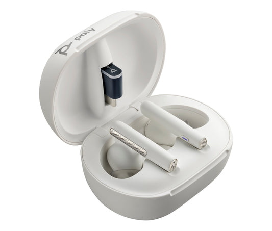 HP Poly Poly Voyager Free 60/60+ White Earbuds (2 Pieces)