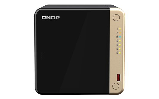 QNAP TS-464-8G, 4-Bay desktop NAS, IntelÂ® CeleronÂ® N5105/N5095 quad-core, 8GB, 2x2.5GbE, 2xM.2 2280 PCIe, 2xUSB2.0, 2xUSB3.2,1xHDMI,3Y WTY