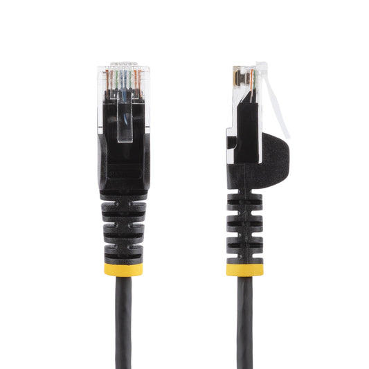 Star Tech 2.5 m CAT6 Cable - Slim - Snagless RJ45 Connectors - Black