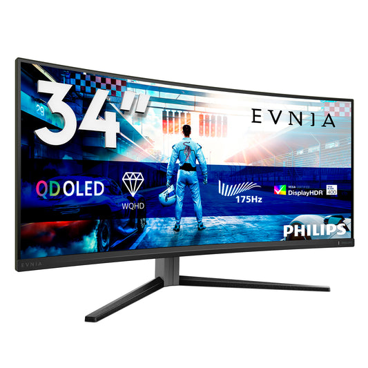 Philips Evnia 34M2C6500/75 computer monitor 86.4 cm (34") 3440 x 1440 pixels Wide Quad HD QD-OLED Grey