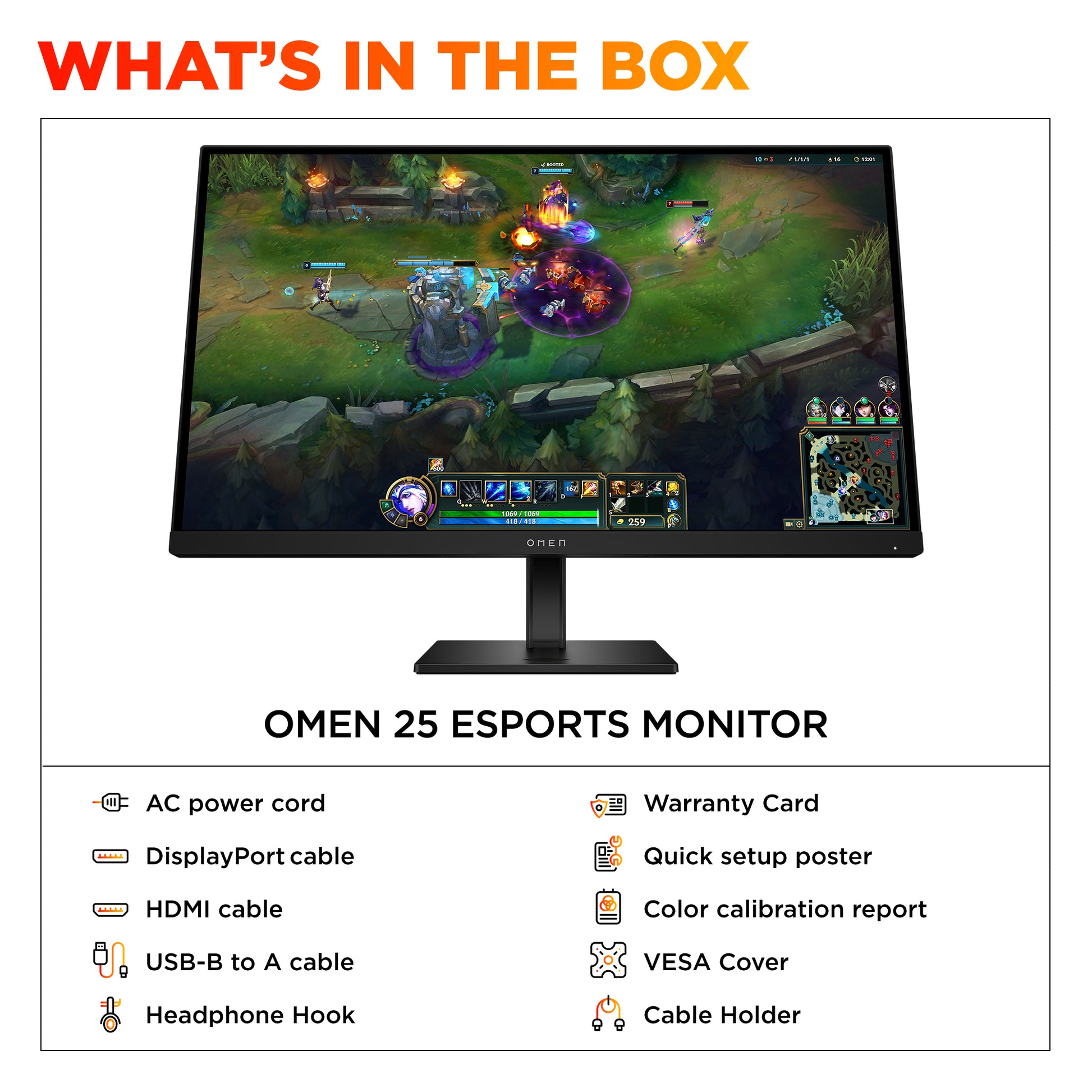 HP OMEN 24.5inch FHD 360Hz Gaming Monitor - 25