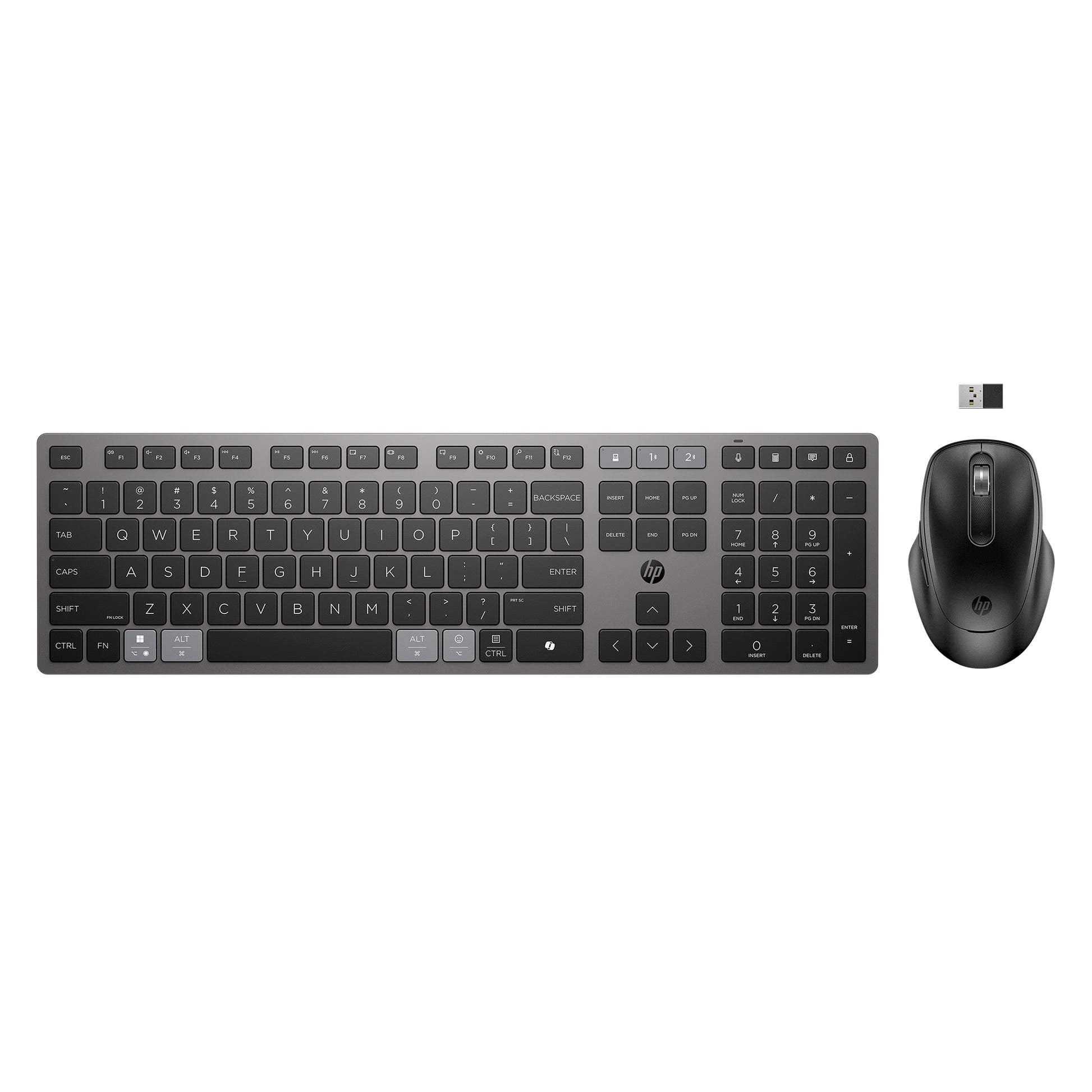 HP 720 Multi-Device Rechargeable Wireless Keyboard and Mouse Combo