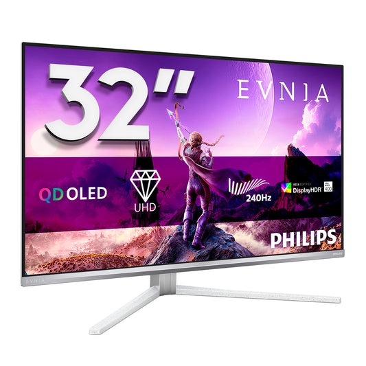 Philips Evnia 8000 32M2N8900/75 computer monitor 80 cm (31.5") 3840 x 2160 pixels 4K Ultra HD QD-OLED White