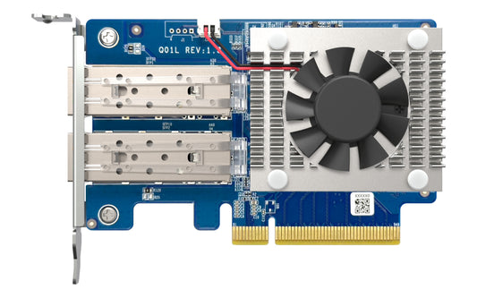QNAP Dual-port SFP+ 10GbE network expansion card; low-profile formfactor; PCIe Gen3 x8