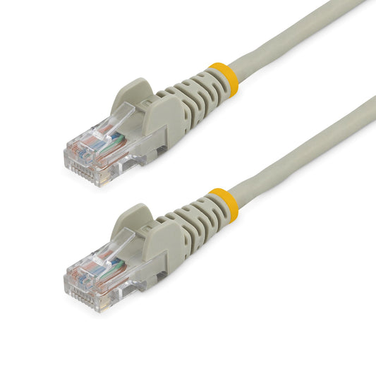 Star Tech Cat5e Patch Cable with Snagless RJ45 Connectors - 5 m, Grey