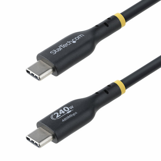Star Tech 4m USB-C Charging Cable, USB-IF Certified USB C Cable, 240W PD EPR, USB 2.0 Type-C Laptop Charger Cord, USB-C Data Transfer Cable, TPE Jacket, M/M