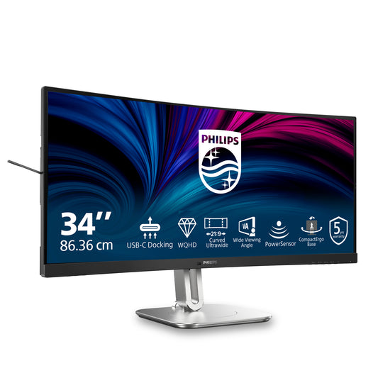 Philips 34B2U5600C/75 computer monitor 86.4 cm (34") 3440 x 1440 pixels Dual QHD LCD Grey