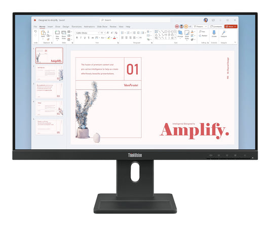 Lenovo ThinkVision E24-40 computer monitor 60.5 cm (23.8") 1920 x 1080 pixels Full HD LCD Black product image