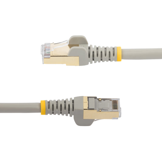 Star Tech 0.50m CAT6a Ethernet Cable - 10 Gigabit Shielded Snagless RJ45 100W PoE Patch Cord - 10GbE STP Network Cable w/Strain Relief - Grey Individually Tested/Wiring is UL Certified/TIA