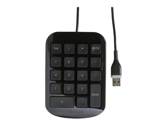 TARGUS AKP10US, NUMERIC KEYPAD FEATURING FULL SIZED KEYS FOR INCREASED ACCURACY, CORDED