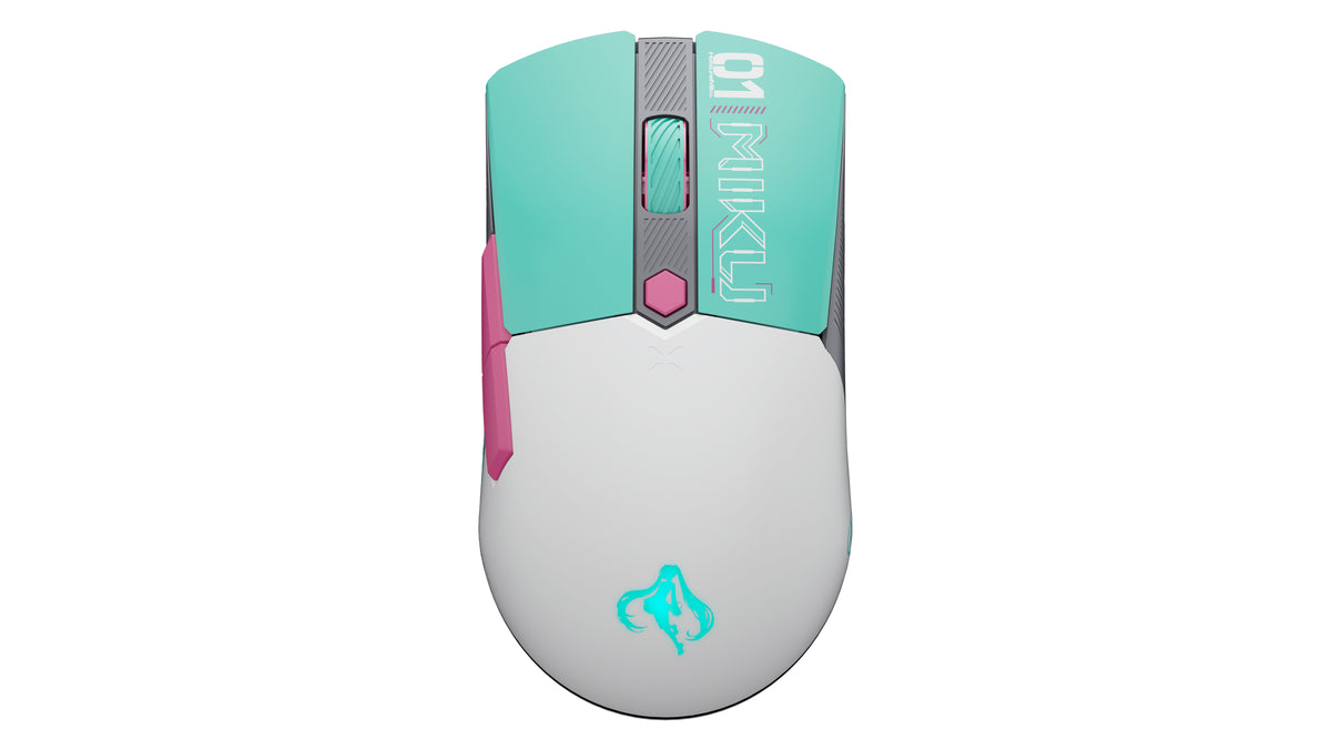 ASUS TUF Gaming Mini Wireless Hatsune Miku Edition mouse Right-hand RF Wireless + Bluetooth + USB Type-A Optical 1200 DPI product image