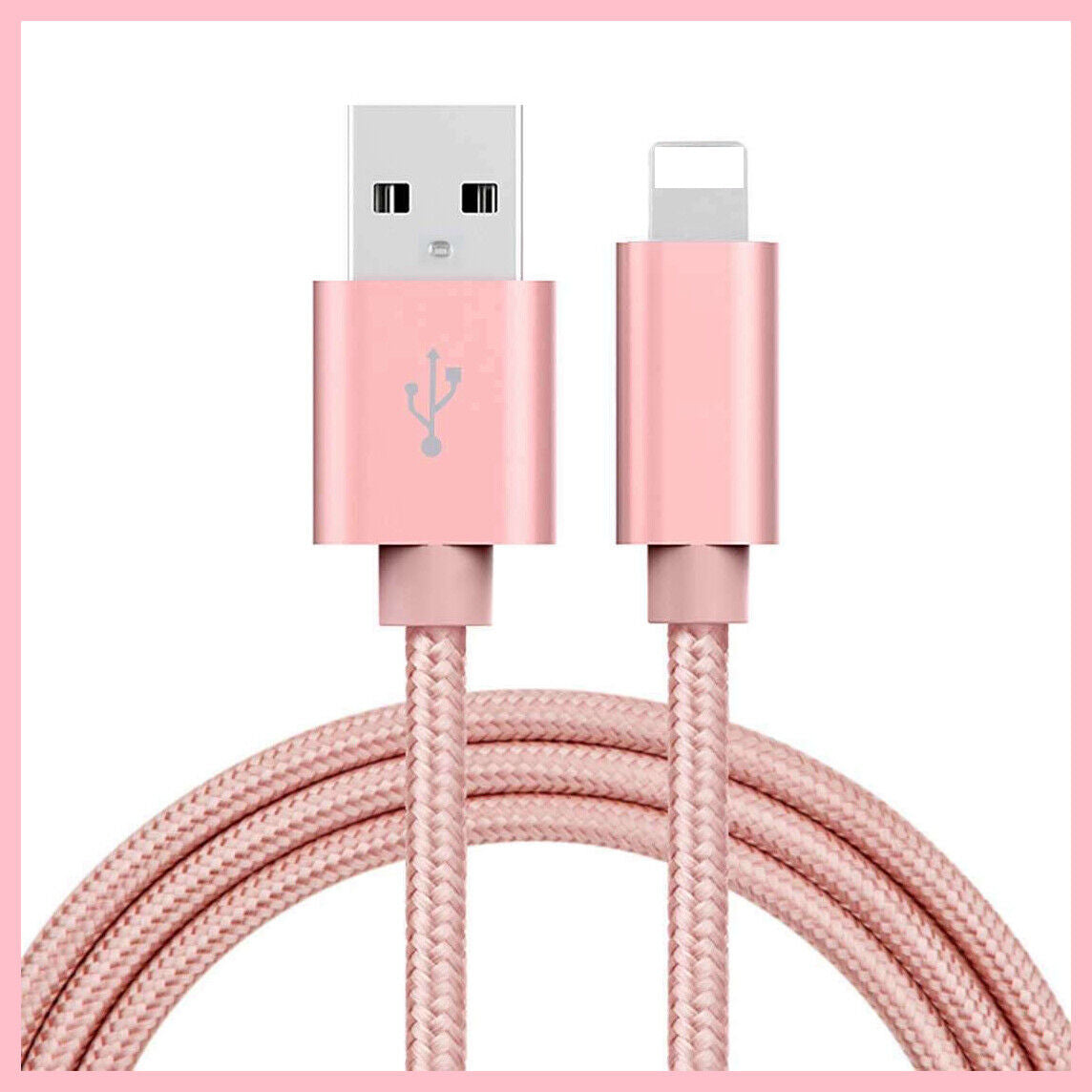 Braided USB Charging & Data Cable for iPhone 14, 13, 12, 11 Pro Max, XR, and iPad