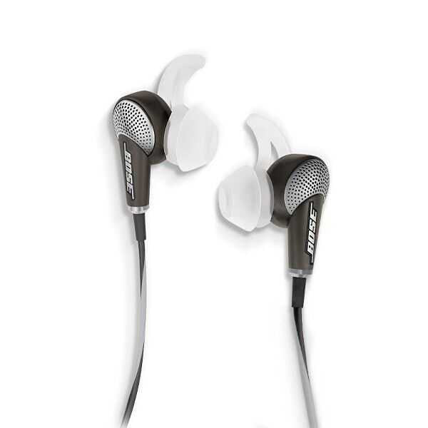 Bose QuietComfort 20 Noise Cancelling 3.5mm In-Ear Headphones – Apple – Black | Open Box