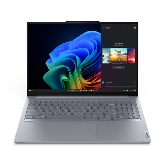 Lenovo ThinkBook 16 G7 QOY Copilot+ PC Qualcomm Snapdragon X1P-42-100 Laptop 40.6 cm (16") WUXGA 16 GB LPDDR5x-SDRAM 512 GB SSD Wi-Fi 7 (802.11be) Windows 11 Pro English Grey